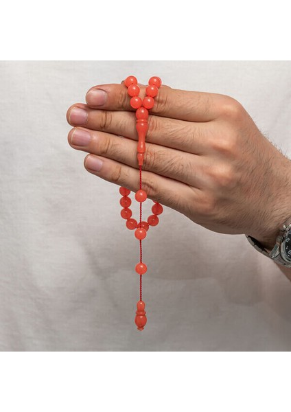 Sıkma Kehribar 925 Ayar Gümüş Tesbih