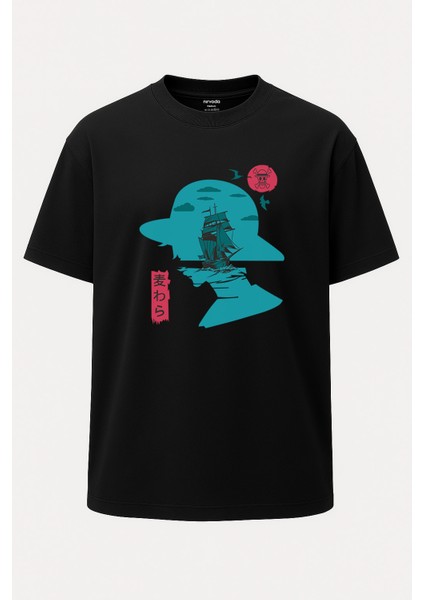 Oversize Luffy Gemi One Piece Baskılı Unisex Tişört