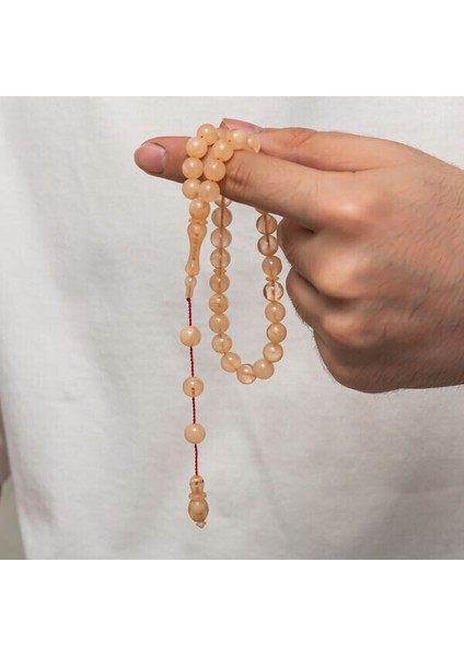 Sıkma Kehribar 925 Ayar Gümüş Tesbih