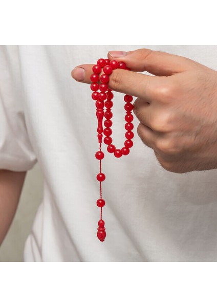 Sıkma Kehribar 925 Ayar Gümüş Tesbih