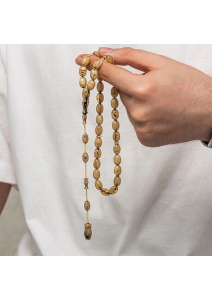 Sıkma Kehribar 925 Ayar Gümüş Tesbih