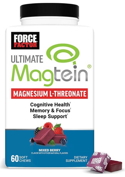 Ultimate Magtein Magnesium(Magnezyum) L-Threonate Cognitive Function Focus Memory 60