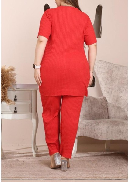 Büyük Beden Yazlık Tunik Pijama Takımı %100 Pamuk 2xl 3xl 4xl modelleri