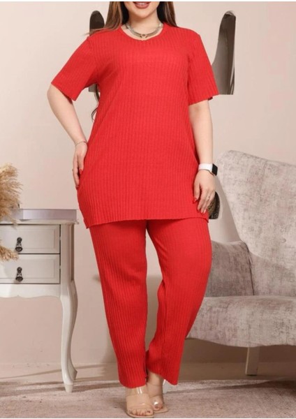 Büyük Beden Yazlık Tunik Pijama Takımı %100 Pamuk 2xl 3xl 4xl indirimleri