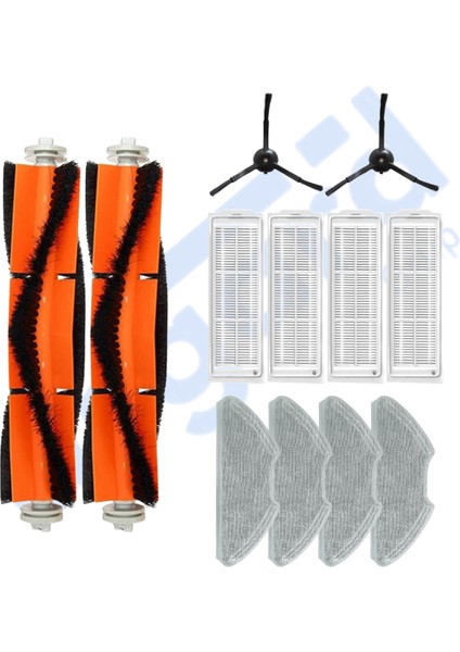 Xiaomi Mop 2 Pro (MJST1SHW) -Mop 2 Lite Uyumlu 2 Ana Fırça 2 Yan Fırça 4 Filtre 4 Mop