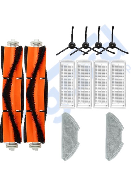 Xiaomi Mop 2 Pro (MJST1SHW) -Mop 2 Lite Uyumlu 2 Ana Fırça 4 Yan Fırça 4 Filtre 2 Mop