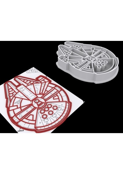 Yıldız Savaşları Millennium Falcon Kurabiye Kesici (Plastik Aparattır!!!)