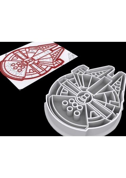 Yıldız Savaşları Millennium Falcon Kurabiye Kesici (Plastik Aparattır!!!) modelleri