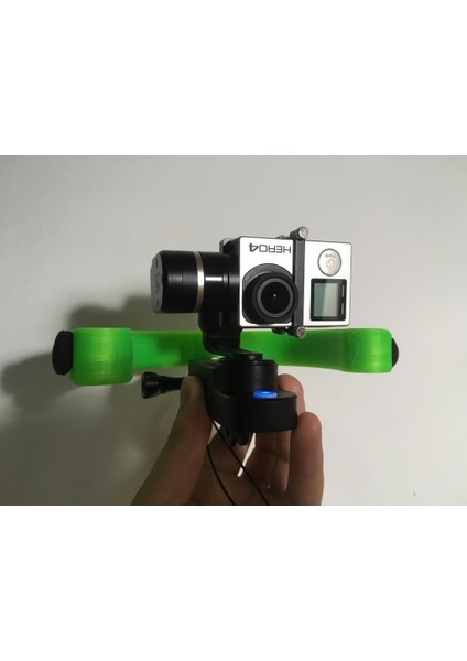 Feiyu Giyilebilir Gimble Için Çift Kulaklı Mikrofonlar Gopro Montajı (Plastik Aparattır!!!)