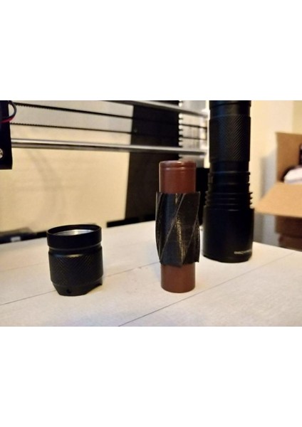 9 LED El Feneri 18650 Hücre Adaptörü (Plastik Aparattır!!!) fırsatları