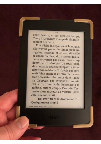 Kindle Paperwhite Köşe Koruyucuları ve Tek Elle Okuma Klibi Remıx (Plastik Aparattır!!!)