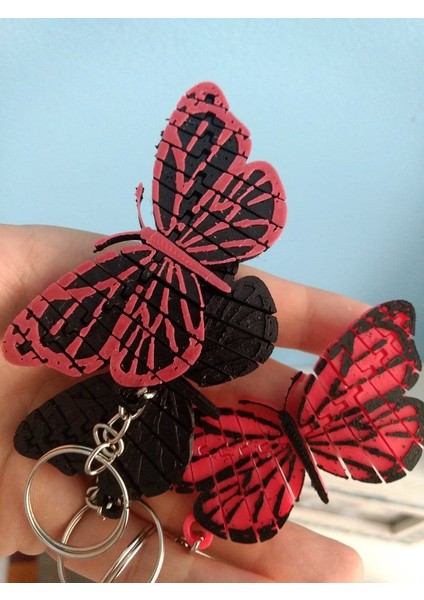 Mafsallı Monarch Butterfly Anahtarlık (Plastik Aparattır!!!)