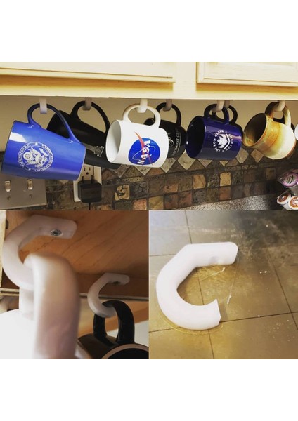 Dolap Altında Kahve Fincanı Kanca Askıları (Plastik Aparattır!!!)