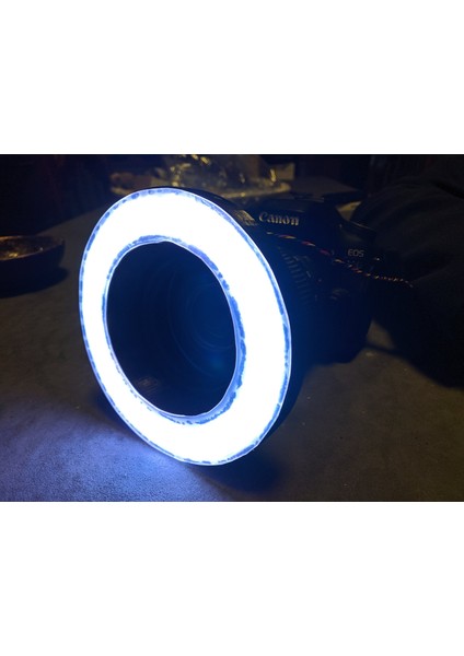 Makro Fotoğrafçılık Için LED Flaş Halkalı Difüzör - Reflex Canon Eos - 67 mm Çap (Plastik Aparattır!!!) indirimleri