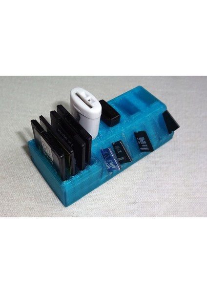 Geniş USB Bellekler Için USB Sd ve Microsd Tutucu (Kompakt) (Plastik Aparattır!!!) modelleri