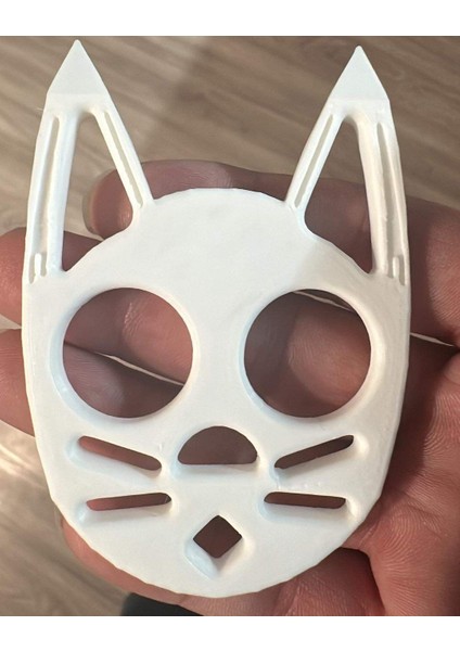Sivri Kulaklı Kendini Savunma Kedi Anahtarlığı (Plastik Aparattır!!!)