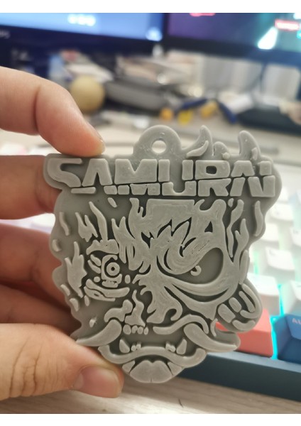 Cyberpunk 2077 Samuray Logo Anahtarlık (Plastik Aparattır!!!) modelleri