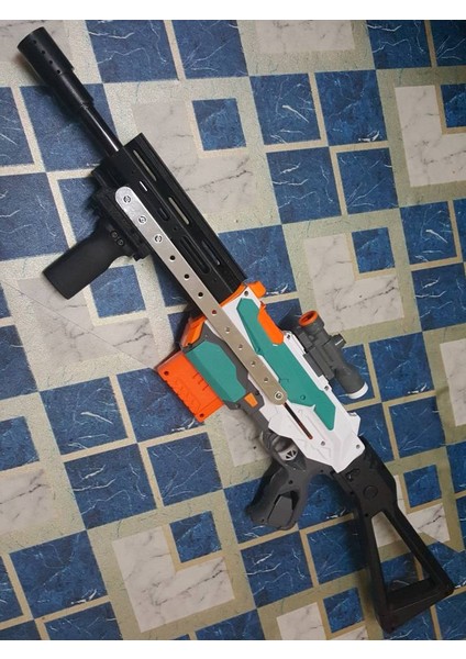 Picatinny Raylı Nerf Tri-Strike Pompa (Plastik Aparattır!!!)