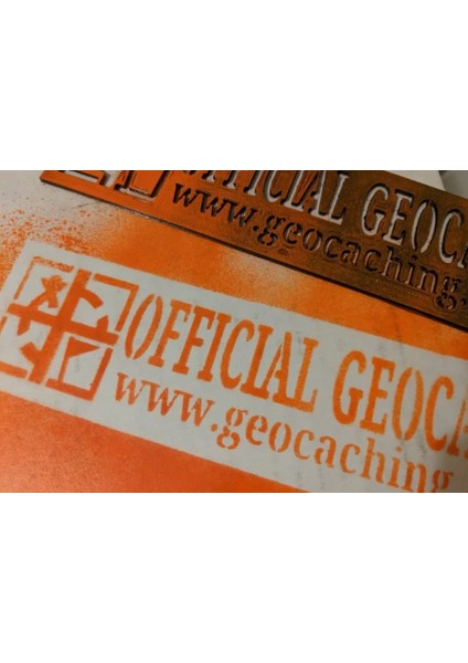 "resmi Geocache" Şablonu - Zulanızı Işaretleyin (Plastik Aparattır!!!)
