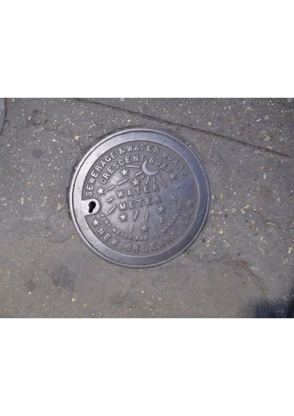 New Orleans Kanalizasyon ve Su Kurumu Hilal Kutusu Su Sayacı Ay ve Yıldızlar (Plastik Aparattır!!!)