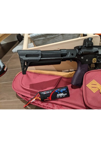Lancer Taktik M4 Aeg Geri Çekilebilir Pdw Stok Için Brick Lipo Pil Tüpü - Airsoft (Plastik Aparattır!!!)