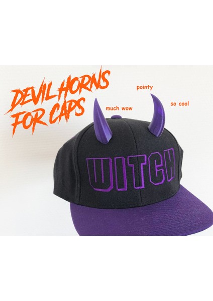 Snapback Şapkası Için Şeytan Boynuzları (Plastik Aparattır!!!)