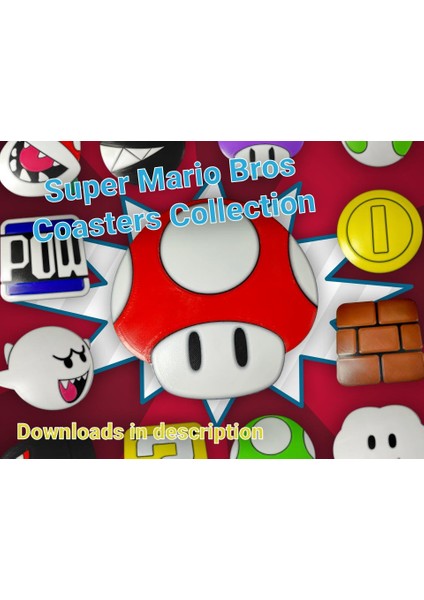 Super Mario Bros Coasters Koleksiyonu (Plastik Aparattır!!!)