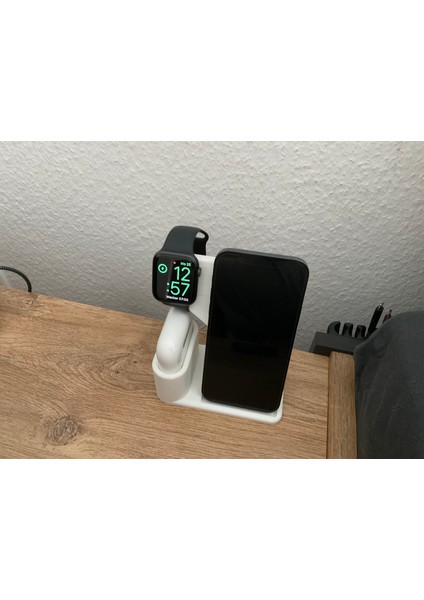 iPhone 13 Pro / 3'ü 1 Arada Dock / Şarj Istasyonu (Mag Kasası, Iphone, Apple Watch, Airpods Pro) (Plastik Aparattır!!!) modelleri
