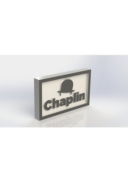 Chaplin Logo Plak Dikdörtgen (Plastik Aparattır!!!)