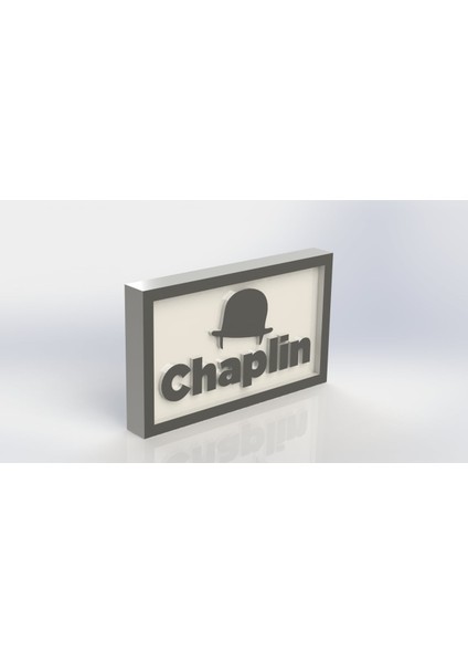 Chaplin Logo Plak Dikdörtgen (Plastik Aparattır!!!)