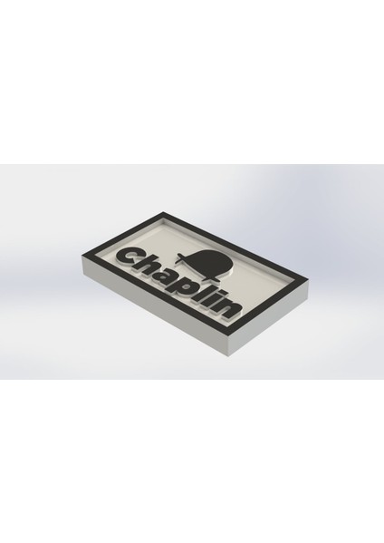 Chaplin Logo Plak Dikdörtgen (Plastik Aparattır!!!)
