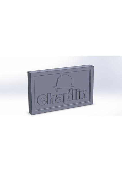 Chaplin Logo Plak Dikdörtgen (Plastik Aparattır!!!)