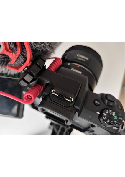 Canon M50 - Mikrofon Flaş Yuvasının Yan Montajı (Plastik Aparattır!!!)