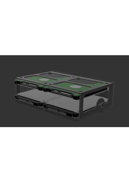 5, 25" Optik Disk Sürücü Bölmesi Adaptöründen 15 mm Kalınlığa Kadar 4×2, 5" Sürücülere (Plastik Aparattır!!!)