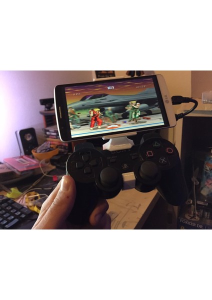 Lg G3 ve Birçok 5" Akıllı Telefon Için Kablolu Ps3 Oyun Klipsi (Plastik Aparattır!!!)