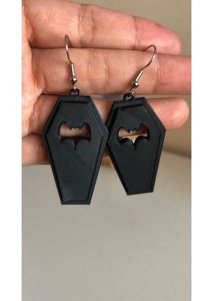 Küpe Tabut Kapsülü Koyu Yarasa Kahvesi Ataud (Plastik Aparattır!!!) modelleri