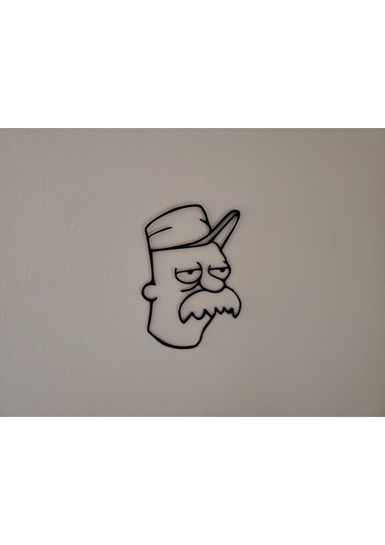 Temizlikçi Scruffy - Futurama Duvar Sanatı (Plastik Aparattır!!!)
