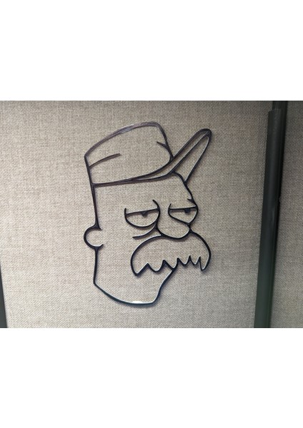 Temizlikçi Scruffy - Futurama Duvar Sanatı (Plastik Aparattır!!!)