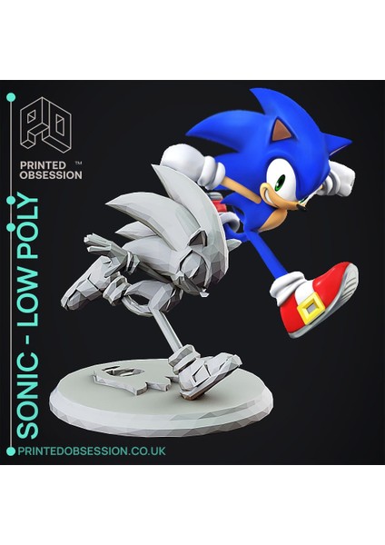 Sonic - Düşük Poli - Hayran Sanatı (Plastik Aparattır!!!) modelleri