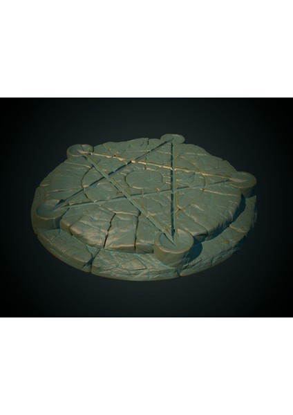 Pentagram Taş Daire (Desteksiz, Fdm Dostu) (Plastik Aparattır!!!) modelleri