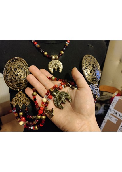 Lunula Viking Kolye Celtic Hilal Ay Muska (Plastik Aparattır!!!) fırsatları