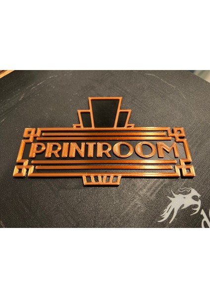 Art Deco Baskı Odası Tabelası (Plastik Aparattır!!!)