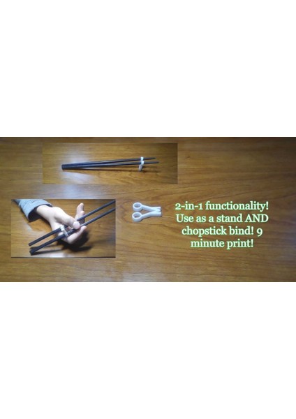 Yemek Çubuğu Tutucu 2'si 1 Arada (Plastik Aparattır!!!)