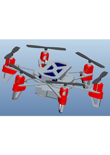 3D Baskı Mini Selfie Hexacopter Modelleme - Elf Vrdrone Project (Plastik Aparattır!!!) modelleri