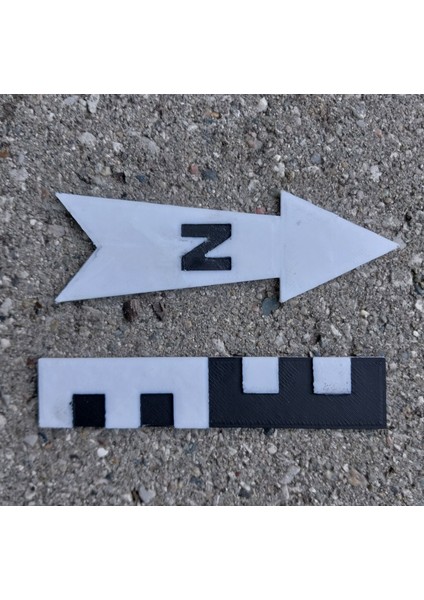 Arkeolojik Fotoğraf Terazileri (10 cm Kuzey Oku ve Ölçeği) (Plastik Aparattır!!!)