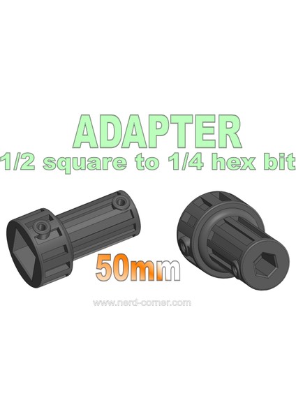 Adaptör 1/2 Kare Ila 1/4 Altıgen Bit 50 mm (Plastik Aparattır!!!) fiyatları