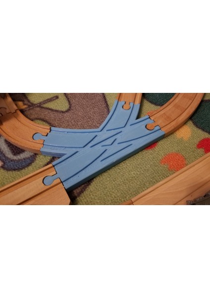 Oyuncak Ahşap Tren Rayları / Oyuncak Ahşap Demiryolu Rayları / Anahtar Çiftli / Brıo Thomas Ikea Ebay Uyumlu (Plastik Aparattır!!!)