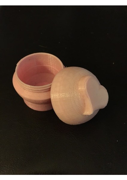Screwball Kalp Dişli Kapaklı Hap Kutusu Kabı (Plastik Aparattır!!!)