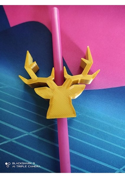 Geyik/stag Straw Topper (Plastik Aparattır!!!)