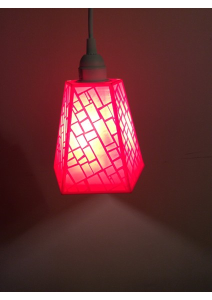 Sarkıt Abajur - Kare Desenli (Plastik Aparattır!!!) fiyatları